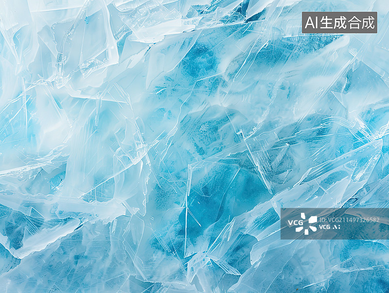 【AI数字艺术】冰上冰的全帧拍摄图片素材