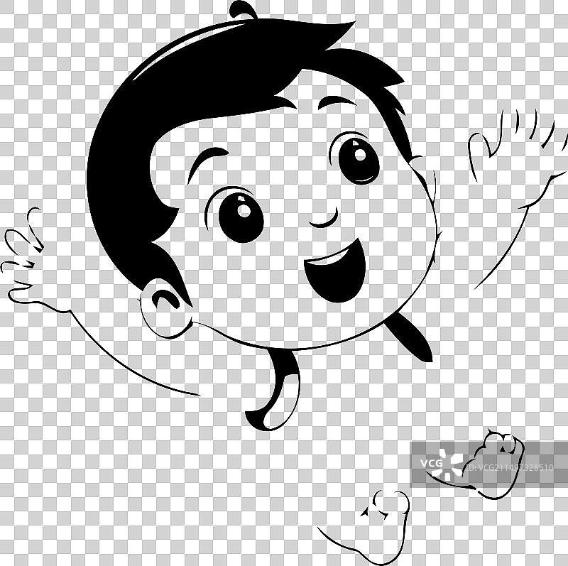 可爱的男婴攀爬绳索图片素材