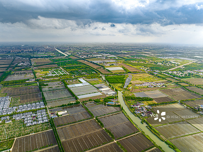 上海市郊果蔬大棚 松江区蔬菜瓜果种植基地 泖港镇黄桥村 水果蔬菜保温棚 水稻育种图片素材