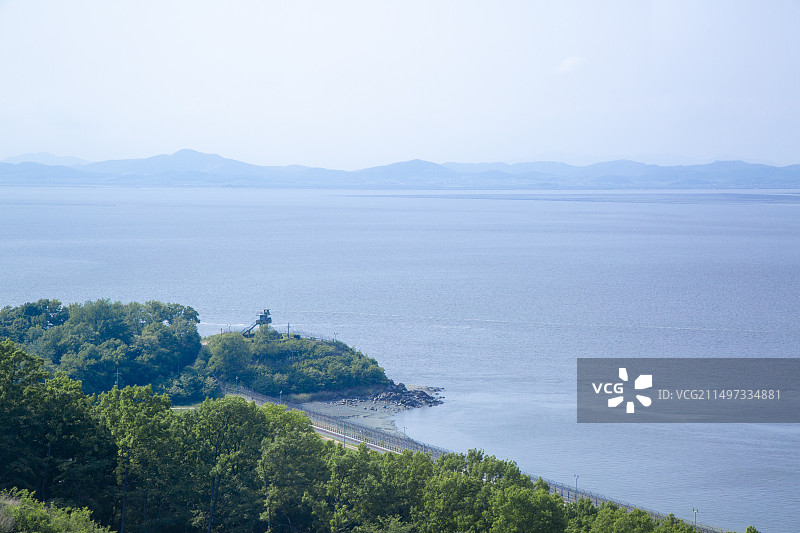 韩国京畿道江华岛“三八线和平瞭望台”图片素材