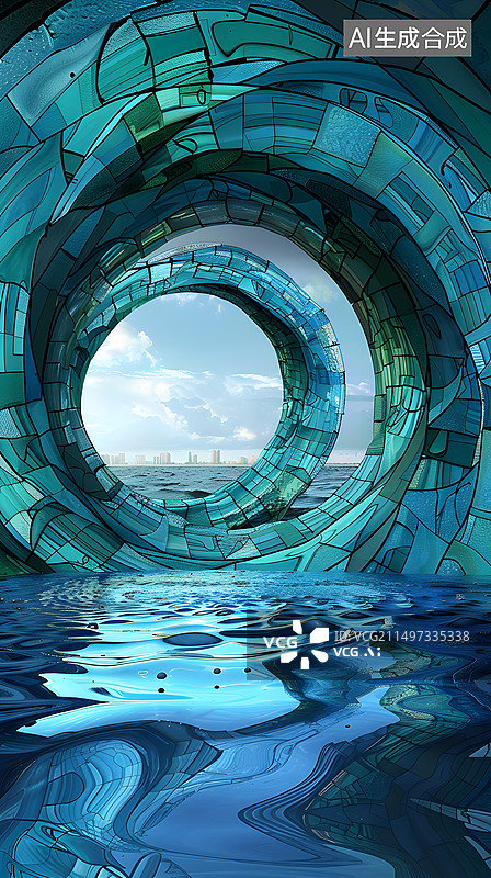 【AI数字艺术】水花海浪背景壁纸图片素材