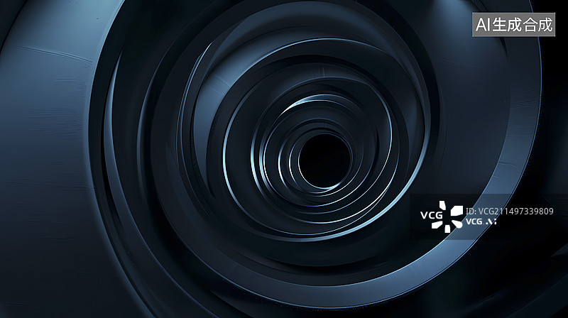 【AI数字艺术】数码科技蓝黑色动态曲线海报背景图片素材