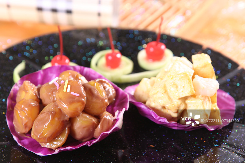 雀巢板栗水果色拉图片素材