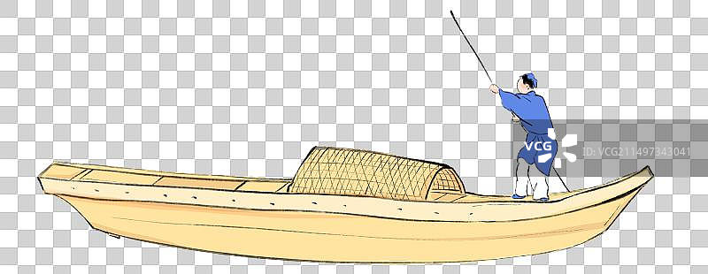 船，划船，古代，汉服，图画书，教育，文学图片素材