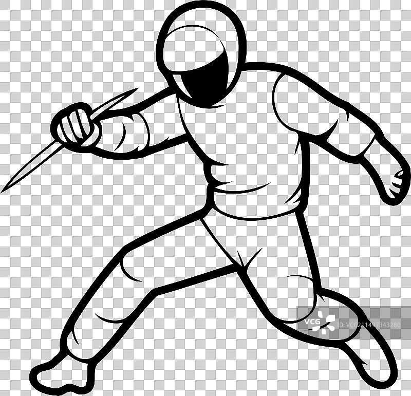 手持剑的宇航员图片素材