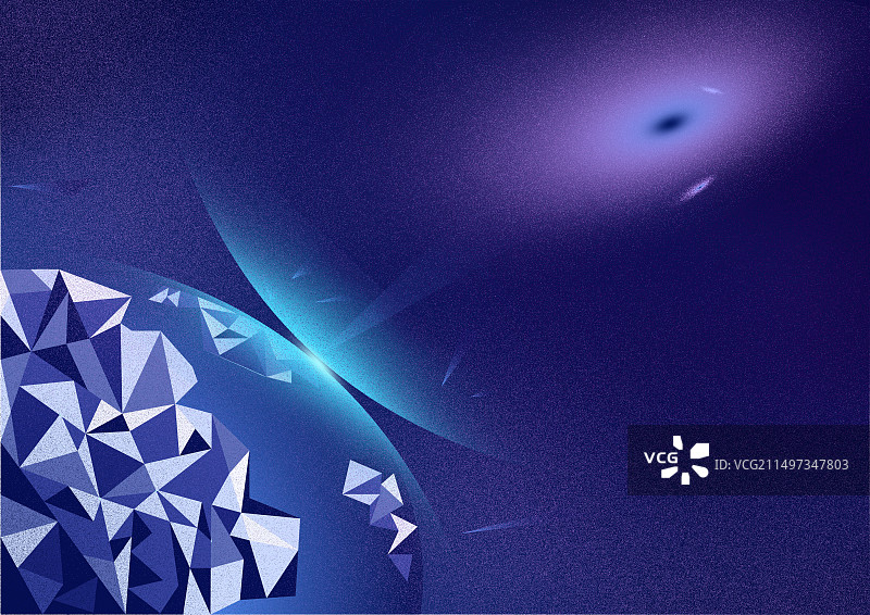 lowpoly地球噪点太空图片素材