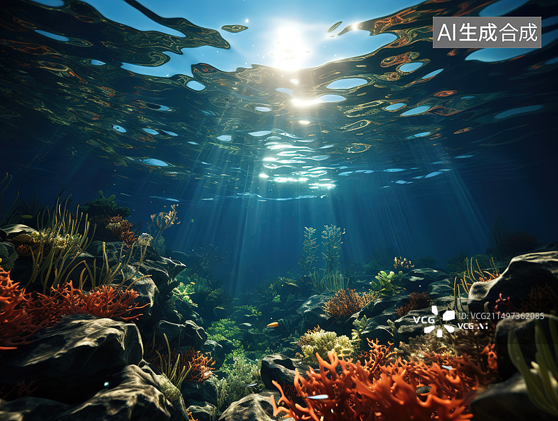【AI数字艺术】海底世界图片素材