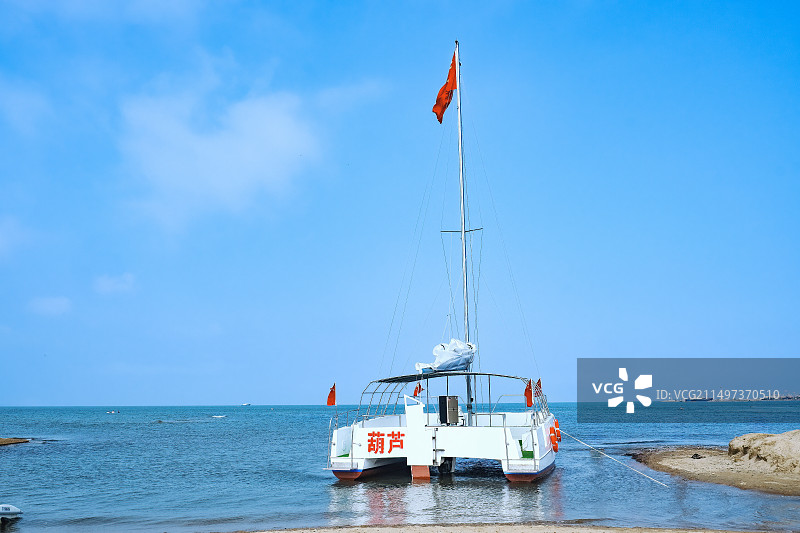 辽宁葫芦岛东戴河 游船图片素材