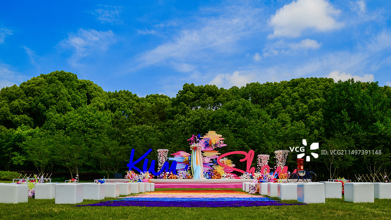 爱在鹿城 恋上昆山 集体婚礼 美陈布置现场图片素材