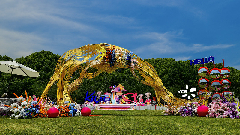 爱在鹿城 恋上昆山 集体婚礼现场布置图片素材