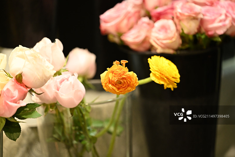 黄与粉图片素材