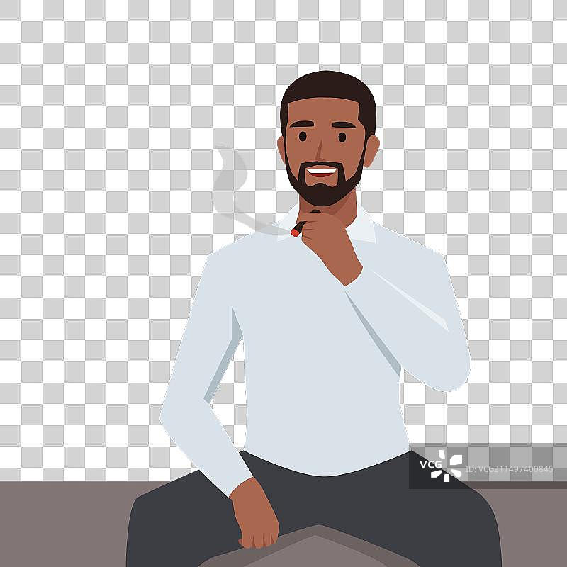 吸烟的年轻男人图片素材