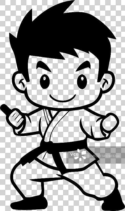 适合跆拳道卡通人物图片素材