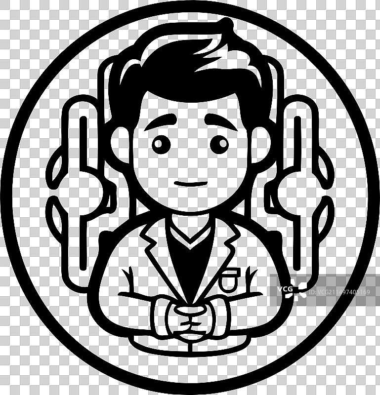 扁平风格的听诊器医生图片素材