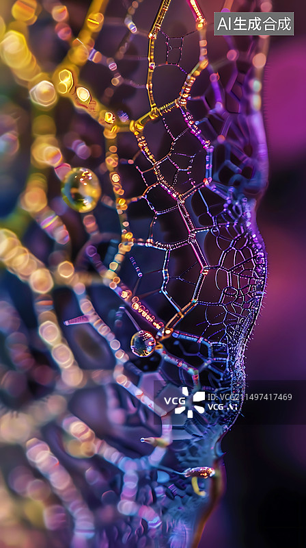 【AI数字艺术】显微镜下的植物细胞结构图片素材