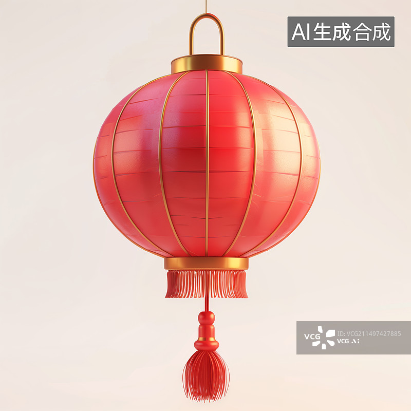 【AI数字艺术】红色灯笼C4D图片素材