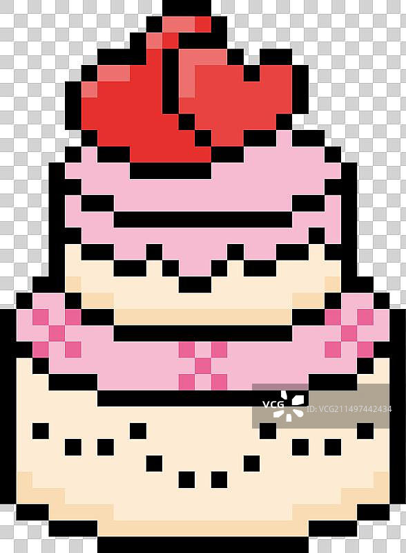 8位像素生日蛋糕游戏素材图片素材