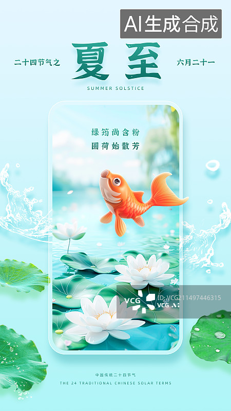 【AI数字艺术】二十四节气-夏至图片素材