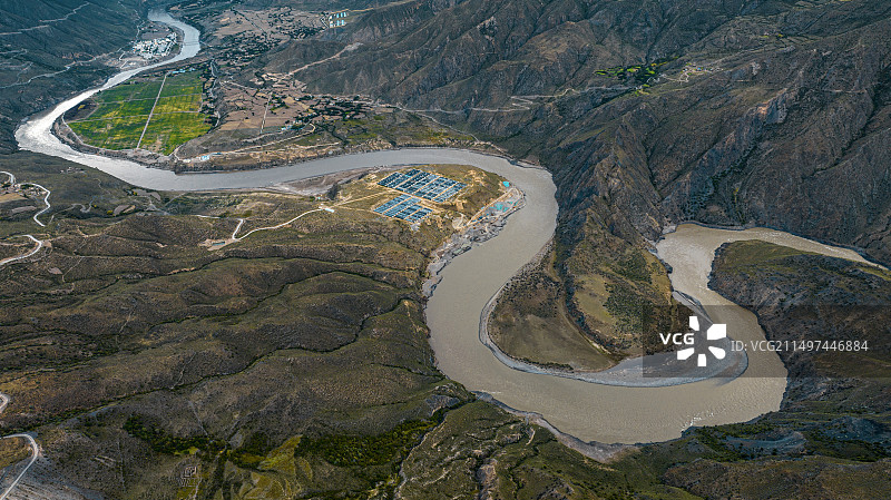 怒江大拐弯图片素材