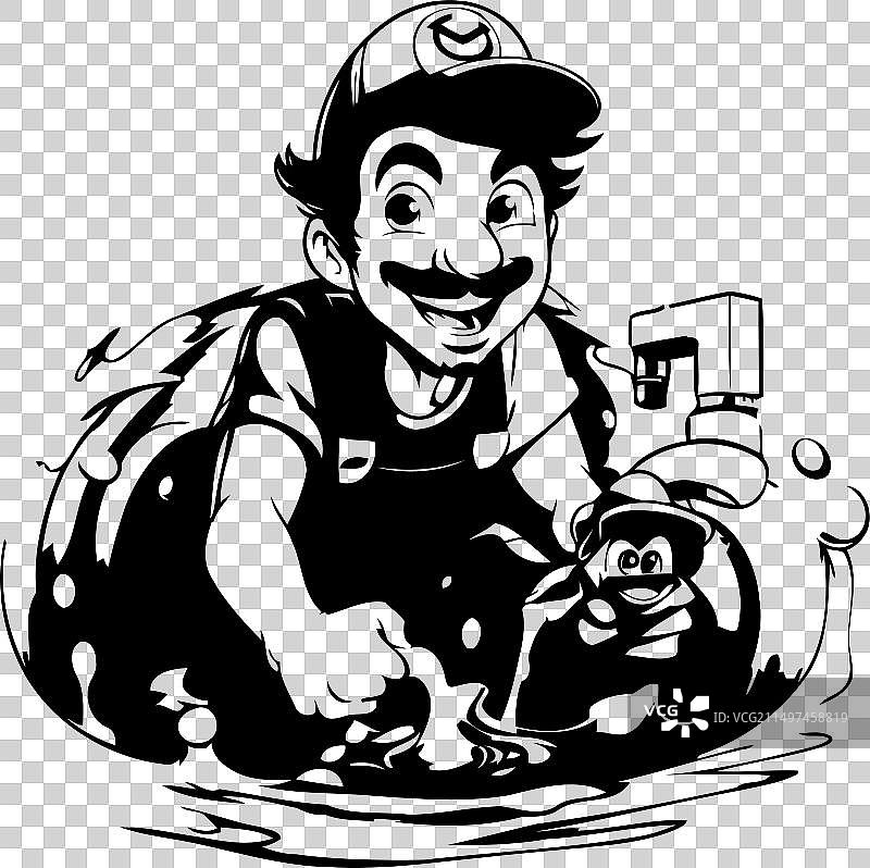 水管工修理水槽图片素材