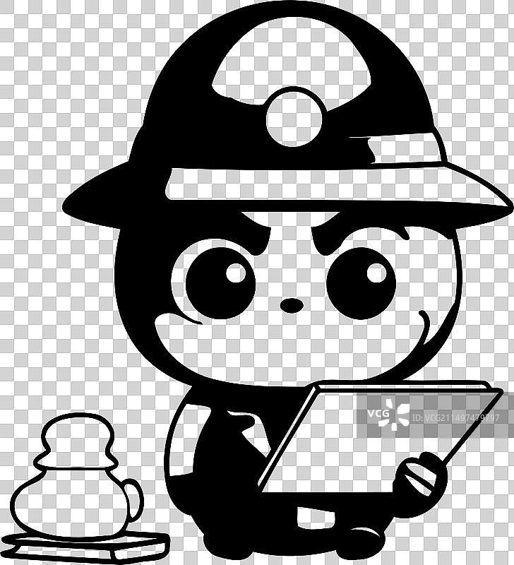 装扮成警察的可爱小男孩图片素材