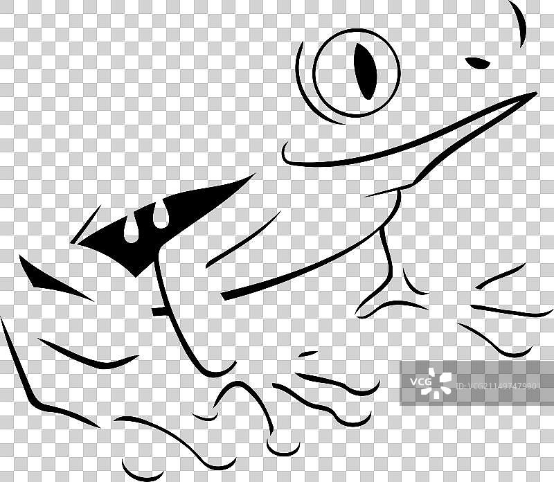 卡通绿树蛙图片素材