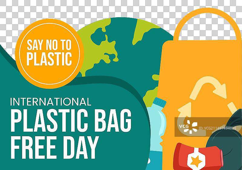 无塑料袋日社交媒体背景图片素材