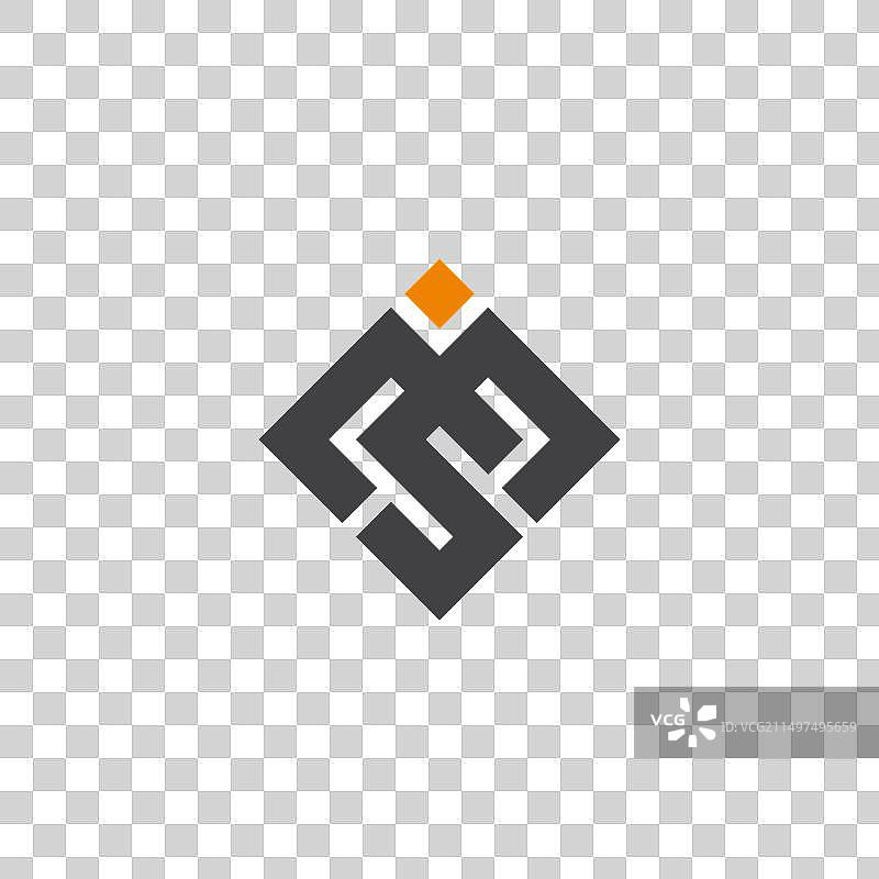 字母MS方形金色简约标志图片素材