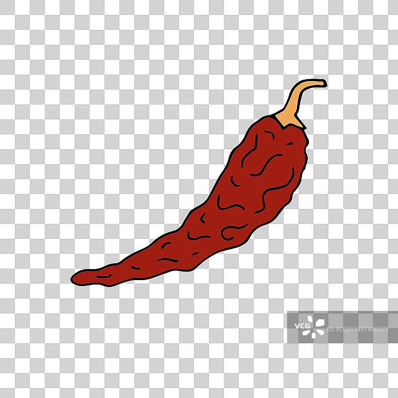手绘干辣椒图片素材