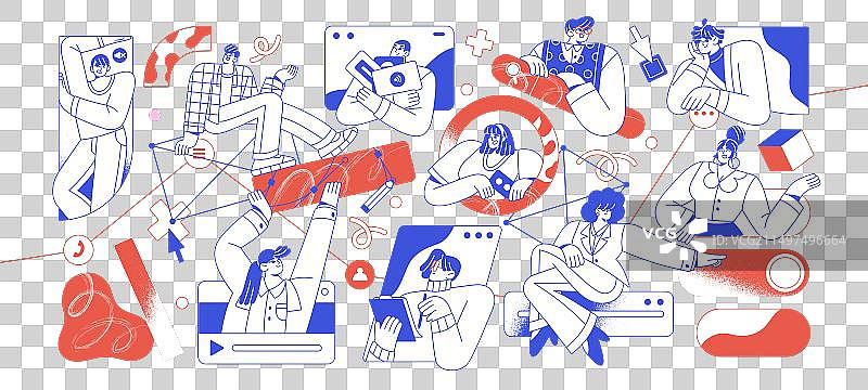 团队会议视频通话协作图片素材