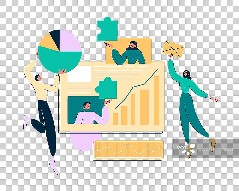 团队合作处理数据图片素材