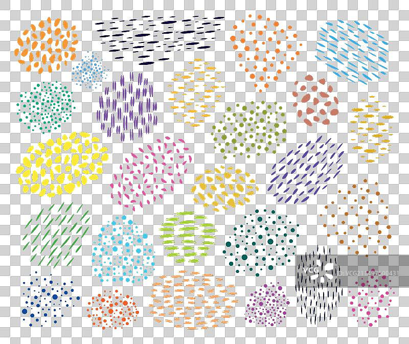 抽象涂鸦点设计元素合集图片素材