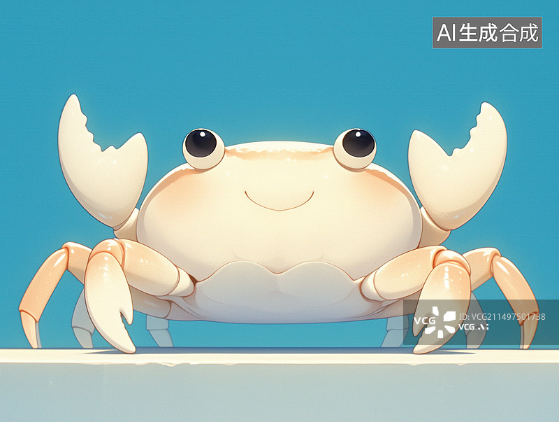 【AI数字艺术】可爱的小螃蟹图片素材