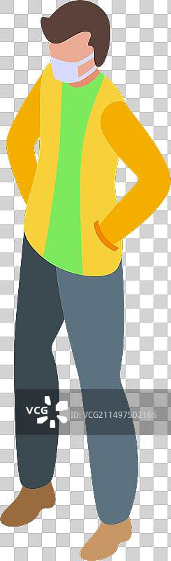 呼吸防护图标2.5D图图片素材