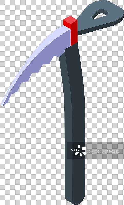 2.5D冰镐斧头图标图片素材