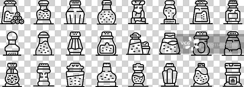 玻璃胡椒瓶图标图片素材