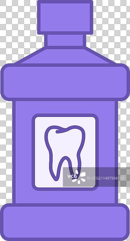 彩色漱口水瓶图标图片素材