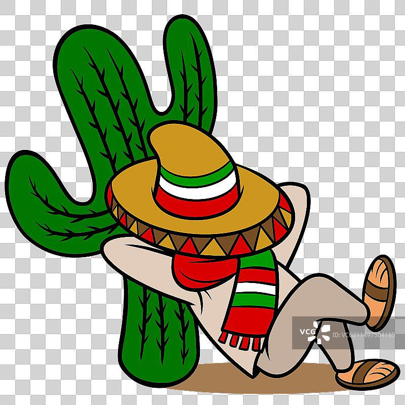 正在睡觉的墨西哥男人图片素材