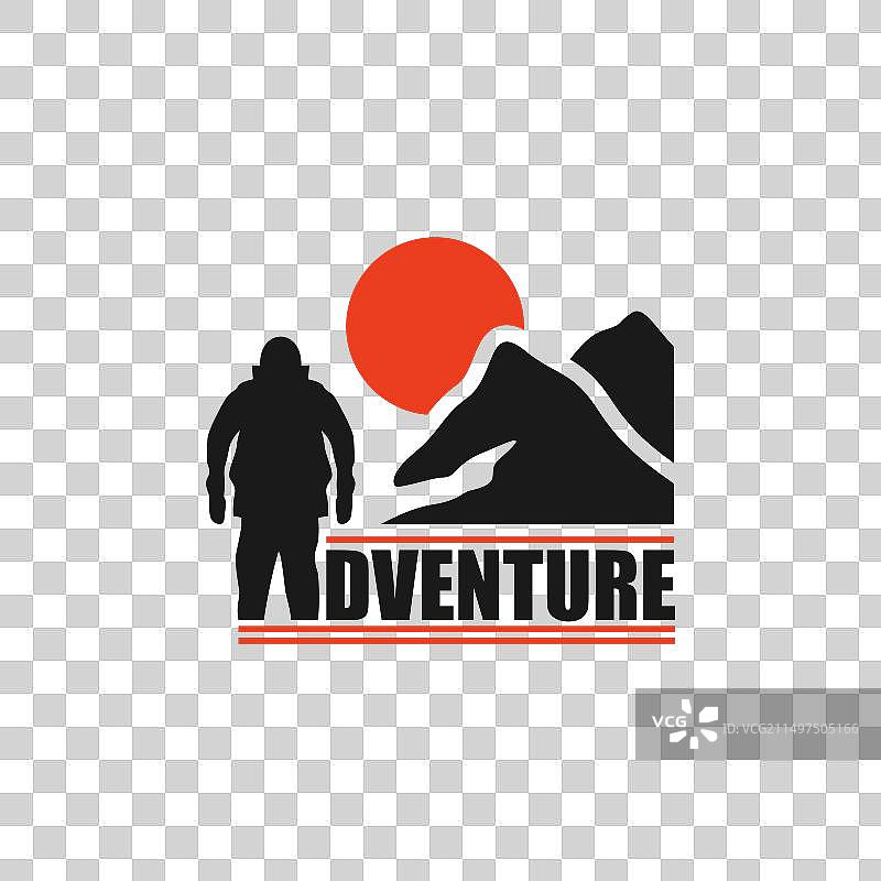 山峰探险标志图片素材