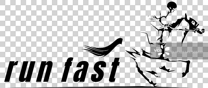 赛马赛事艺术Logo设计图片素材