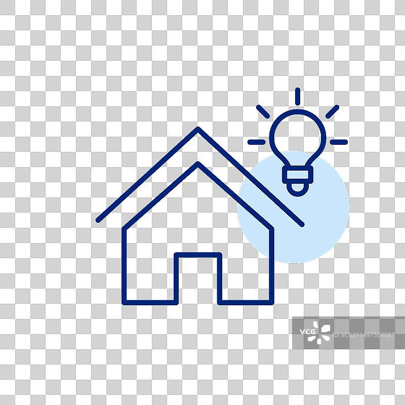 家居与发光灯泡创意设计图片素材