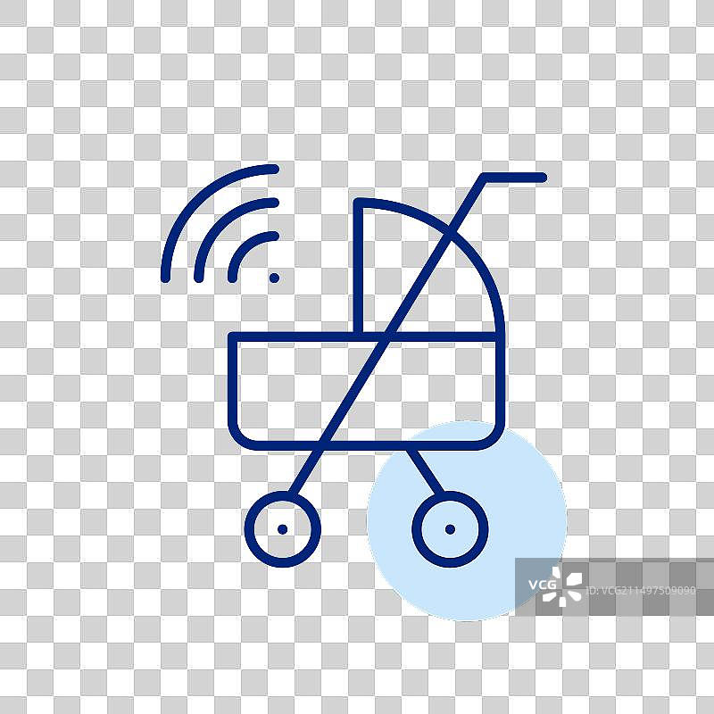 带监控功能的智能婴儿车图片素材