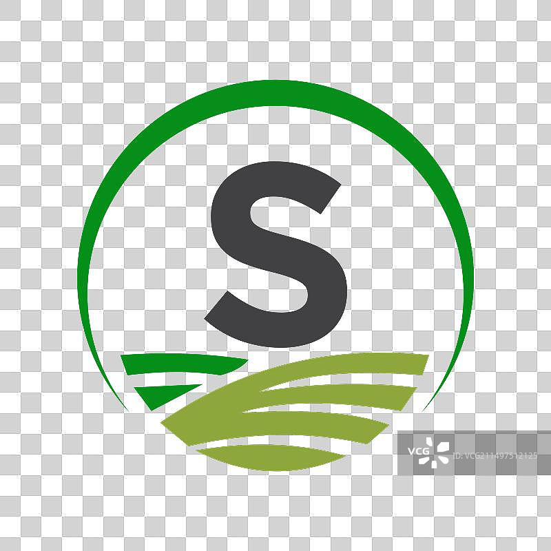 字母S农业概念农业标志图片素材