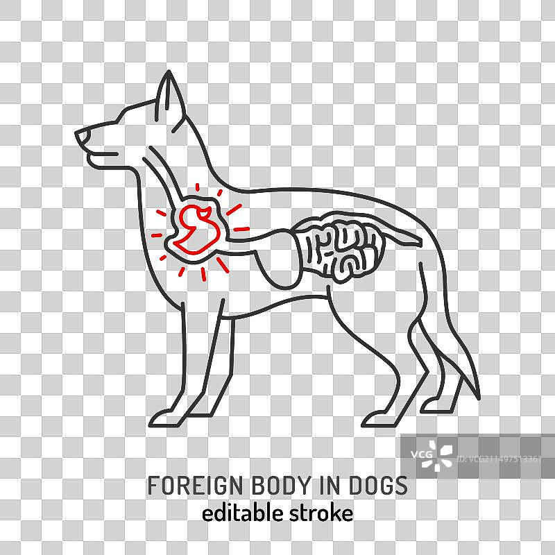 犬类异物外伤图标图片素材