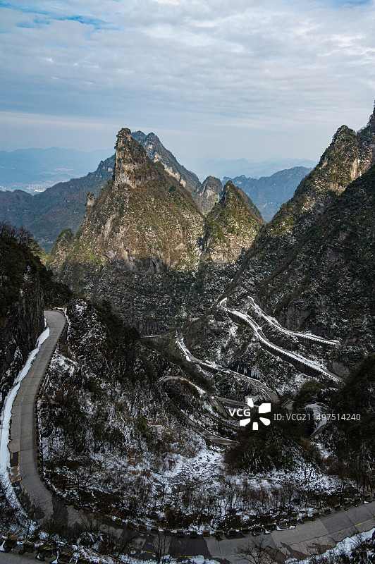 盘山悬崖公路图片素材