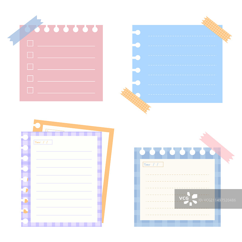 可爱的便签纸图片素材