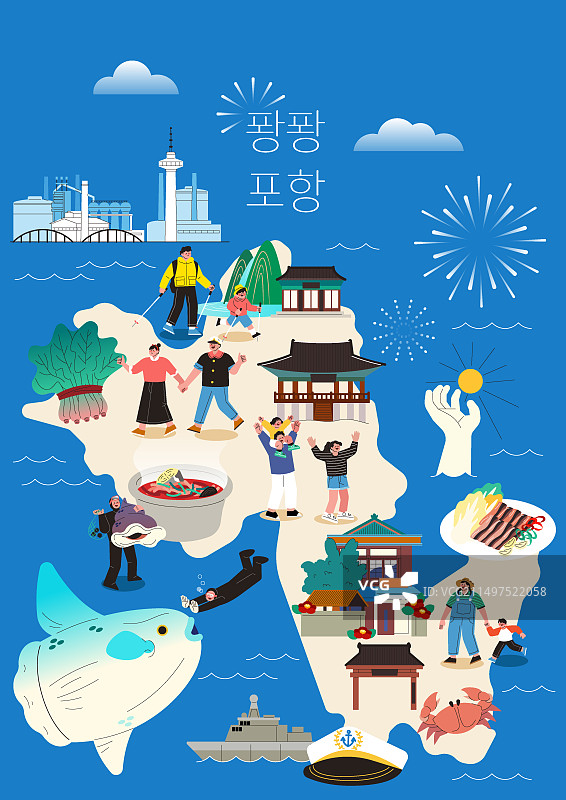 韩国浦项国内旅游目的地图片素材