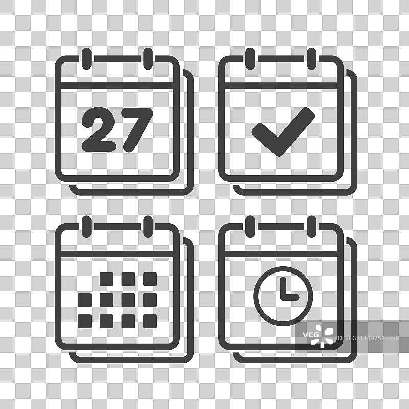 日历27号日程安排应用定时器图标图片素材