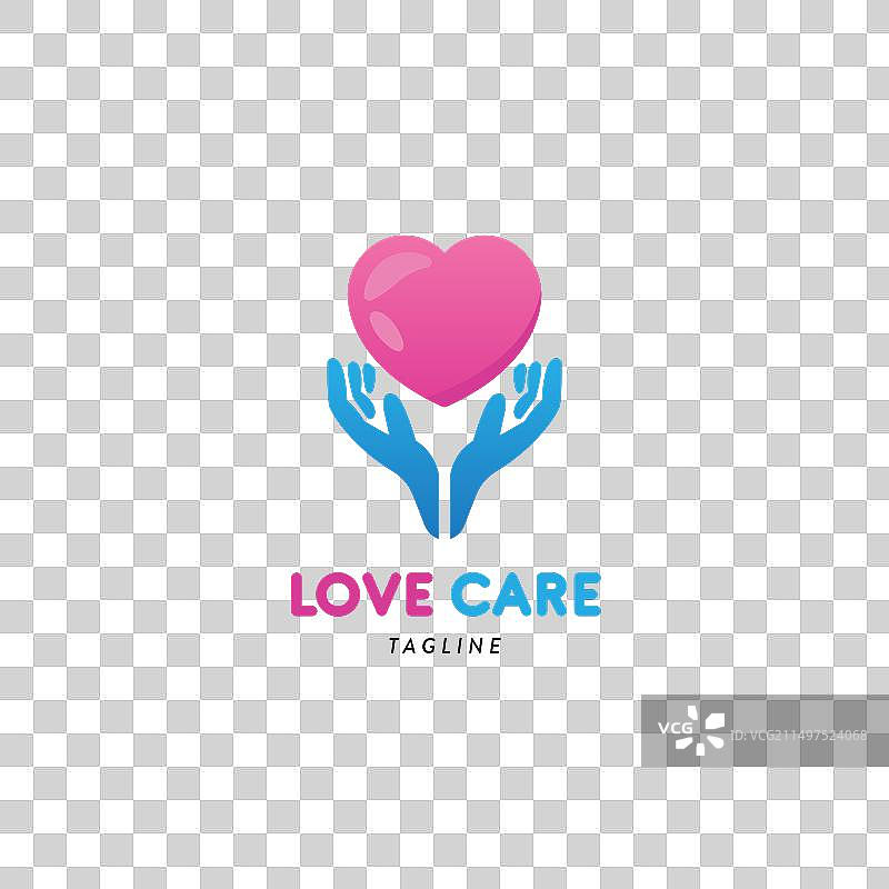 爱心呵护标志符号设计图片素材