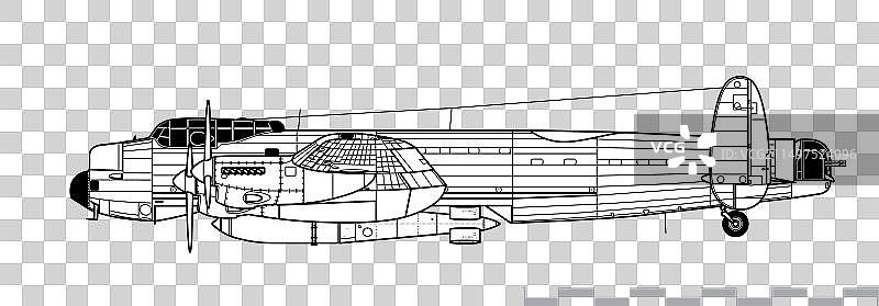 装备巨型炸弹的Avro Lancaster轰炸机图片素材